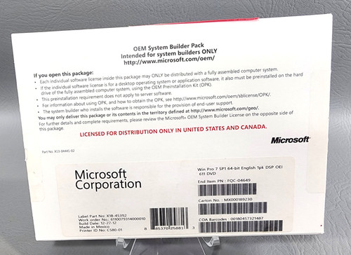 Microsoft windows pro sp1 - microsoft,